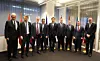 Samlet i Brussel (f.v.): Canadas forsvarsminister Bill Blair; Danmarks forsvarsminister Troels Lund Poulsen; Færøyenes landsstyreformann for utenriksanliggender Høgni Hoydal; ekspedisjonssjef i Grønlands departement for selvstendighet og utenriksanliggender, Mininnguaq Kleist; Finlands forsvarsminister Antti Häkkänen; Jónas Allansson, leder for Islands forsvarsdirektorat/forsvarssjef; Norges forsvarsminister Bjørn Arild Gram; Sveriges forsvarsminister Pål Jonsson – og David F. Helvey, viserådgiver for forsv