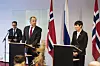 Russlands utenriksminister Sergej Lavrov og Norges utenriksminister Ine Eriksen Søreide i Kirkenes.