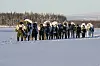 Amerikanske marinesoldater på kaldværstrening utenfor basen Elmendorf-Richardson i Anchorage.