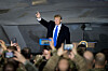 President Donald Trump speaks to service members at Joint Base Elmendorf-Richardson, Alaska, Feb. 28, 2019.