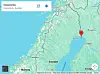 The pin shows the Swedish town of Haparanda, which border the Finnish town of Tornio.