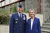 General Alexus Grynkewich, SACEUR og sjef for USAs europeiske kommando, sammen med Islands statsminister Kristrún Frostadóttir.
