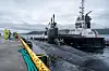 USS Delaware til kai ved Grøtsund havn.