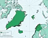 Kart over den nordiske arktiske regionen.