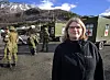 Nordlands fylkesrådsleder Marianne Dobak Kvensjø i Narvik under en evakueringsøvelse i forbindelse med Cold Response 2026.