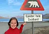 Næringsminister Iselin Nybø på Svalbard. Foto: NFD