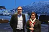 Stortingsrepresentant Frank Bakke-Jensen pg regiondirektør i NHO Finnmark, Marit-Helene Pedersen, er utålmodige på vegne av Nussir. (Foto: Linda Storholm)