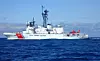 The Coast Guard Cutter Alex Haley is pictured before a Bering Sea patrol in 2018