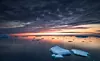 Ice floes in the Arctic Ocean on the west side of Greenland