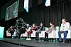Arcitc Encounter debate: Lori Townsend - Alaska Public Media, Edward Alexander - Gwich’in Council International, Gunn-Britt Retter - Saami Council, Nicole Wojciechowski - Inuit Circumpolar Council, Liza Mack - Aleut International. (Photo: Trine Jonassen)