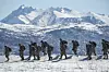 Paratroopers exercise at Joint Base Elmendorf-Richardson, Alaska in April, 2017. (Photo: Alejandro Pena, Joint Base Elmendorf-Richardson Public Affairs)