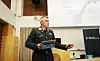 Sjef for Hæren, generalmajor Lars Lervik, på Army Summit-seminar ved UiT Norges arktiske universitet. Seminaret ble arrangert av Hæren, Den norske Atlanterhavskomité og dens ungdomsorganisasjon YATA. (Foto: Astri Edvardsen)