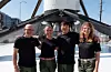 Jannicke Mikkelsen fra Svalbard (andre f.v.) skal fly i polar bane rundt jorda sammen med Eric Philips (Australia), Chun Wang (Kina/Malta) og Rabea Rogge (Tyskland). (Foto: SpaceX)