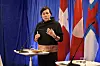 Grønlands utenriksminister Vivian Motzfeldt (S) berømmer Norge for et stødig lederskap i Arktisk råd og finner inspirasjon i det inn mot kongeriket Danmarks lederskapsperiode. (Foto: Astri Edvardsen)