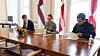 The Faroe Islands’ Prime Minister Bárður á Steig Nielsen, Denmark’s Prime Minister Mette Frederiksen, and Greenland’s Prime Minister Múte B. Egede.