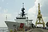 The Coast Guard Cutter James is docked at the Ingalls Shipbuilding yard in Pascagoula, Mississippi, June 5, 2015 (U.S. Coast Guard photo by Petty Officer 3rd Class Carlos Vega)