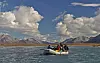 OBS! Photo from Arctic Deeply-rep.The author guiding a raft on the Canning River. (Photo: Rich Wilkins)