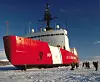 USCGC Polar Star icebreaker sits hove-to outside McMurdo Station, Antarctica. (Photo: PA2 Mariana O'Leary)
